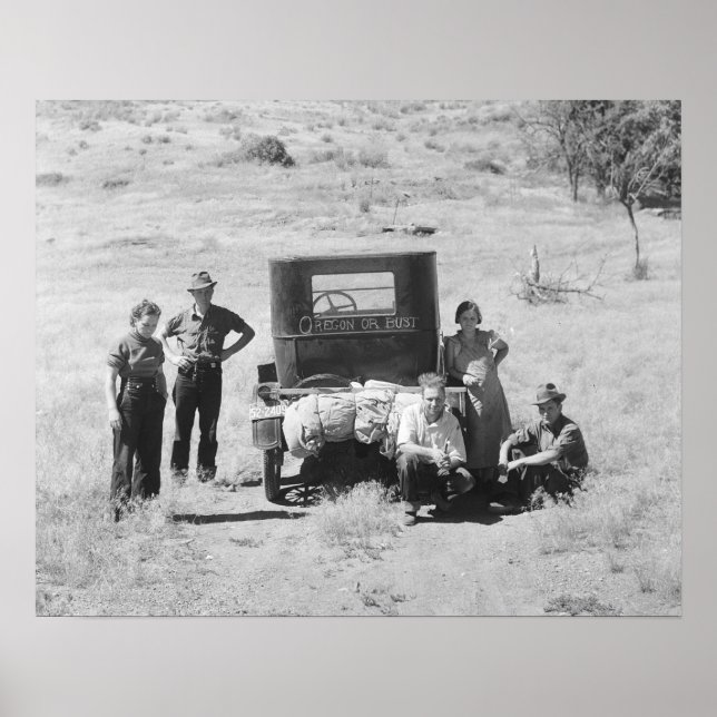 Póster Oregón o nada, 1936. Foto antigua (Frente)
