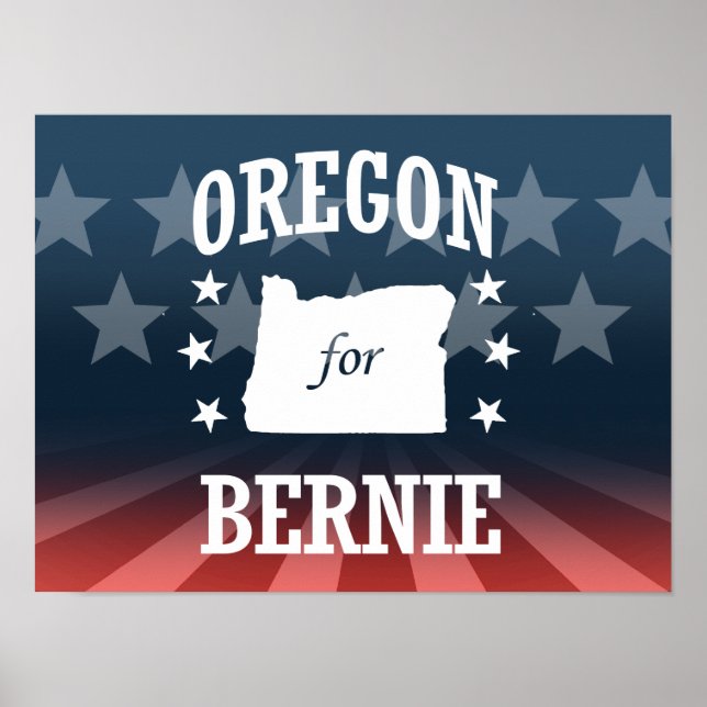PÓSTER OREGON PARA BERNIE SANDERS (Frente)