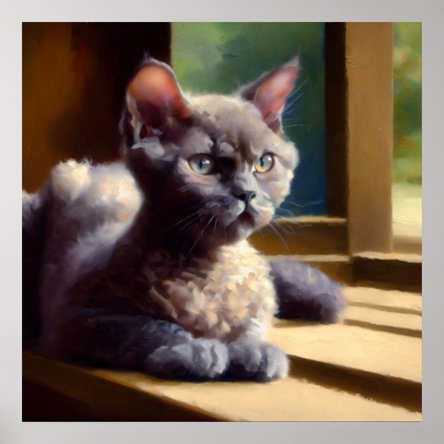 Póster Oregon Rex Cat (Frente)