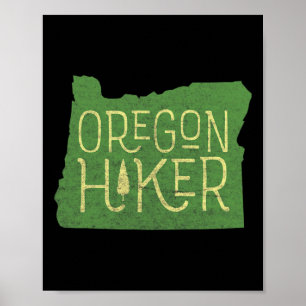 Póster Oregon Senderismo Clic Retro Aventura