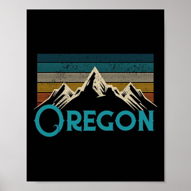 Póster Oregon Vintage Souvenir (Frente)