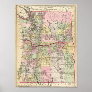 Póster Oregon, Washington