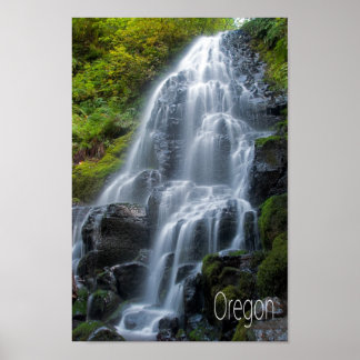 Póster Oregon waterfall
