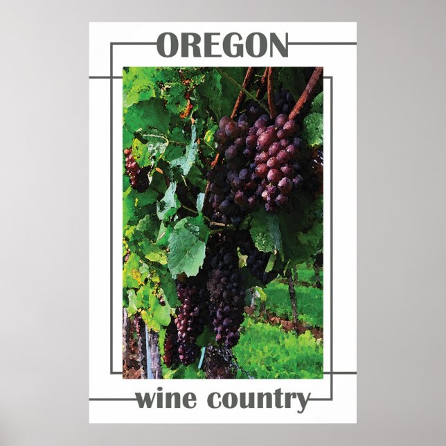 Póster Oregon Wine Country (Frente)