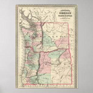 Póster Oregón y Washington