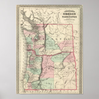 Póster Oregón y Washington