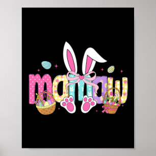 Póster Orejas de conejo de Mamaw Coquette Easter