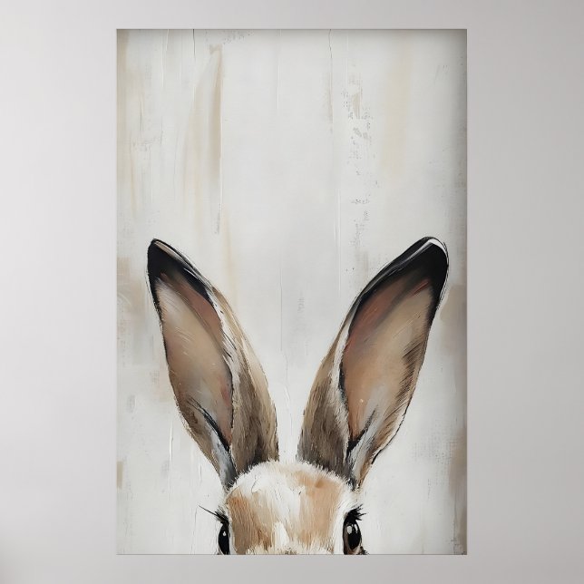 Póster Orejas de conejo de Pascua, conejito de primavera  (Frente)