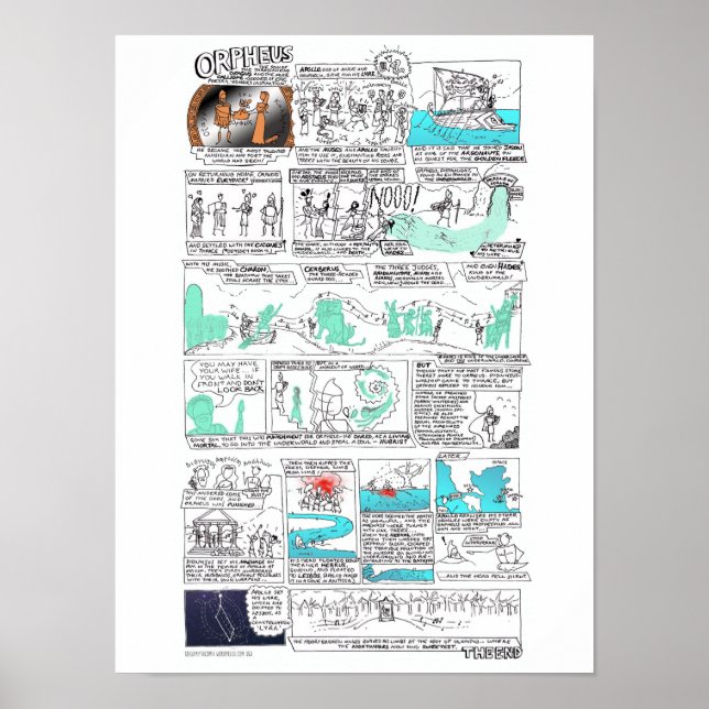 Póster Orfeo - banda greekmythcomix (Frente)
