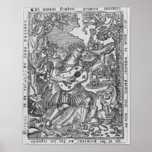 Póster Orfeo Tocando Música