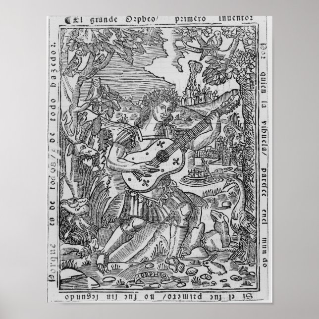 Póster Orfeo Tocando Música (Frente)