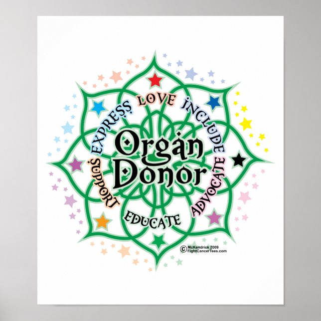 Póster Organ Donor Lotus (Frente)