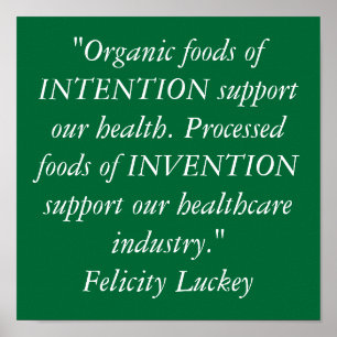 Póster Organic Foods vs. Processed Foods