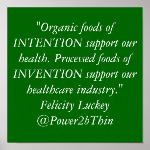 Póster Organic Foods vs. Processed Foods