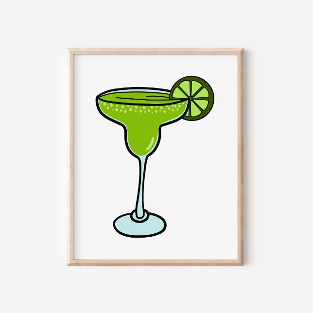 Póster Organic Hand-Drawn Margarita Art (Subido por el creador)