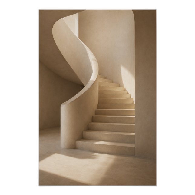 Póster Organic Modern Staircase Architecture Print (Anverso)
