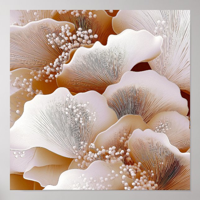 Póster Organic Petal Drift – Soft Neutral Abstract Art #2 (Frente)