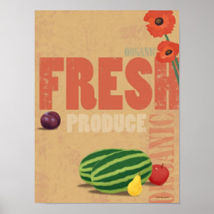 Póster Organic Produce