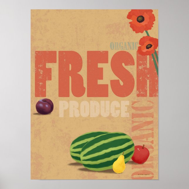 Póster Organic Produce (Frente)