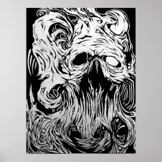 Póster organic skull poster