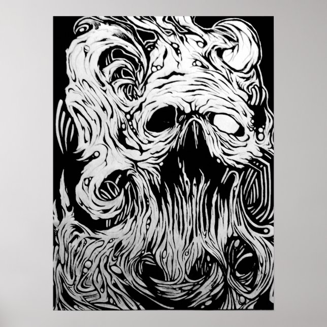 Póster organic skull poster (Frente)