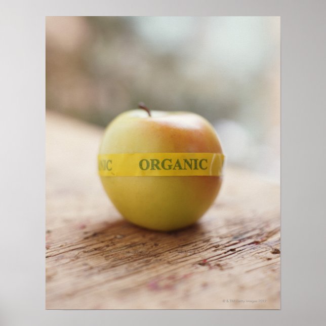 Póster Organic sticker on apple (Frente)