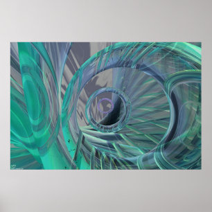 Póster Organix - Verde azul