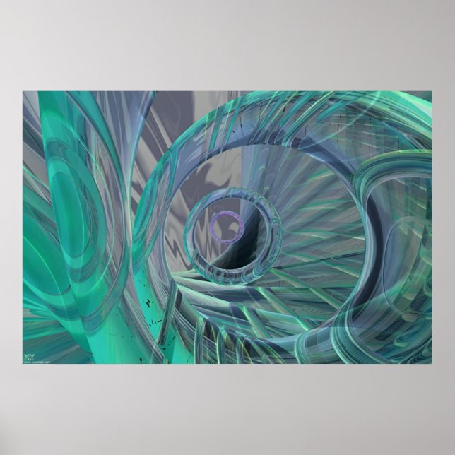 Póster Organix - Verde azul (Frente)