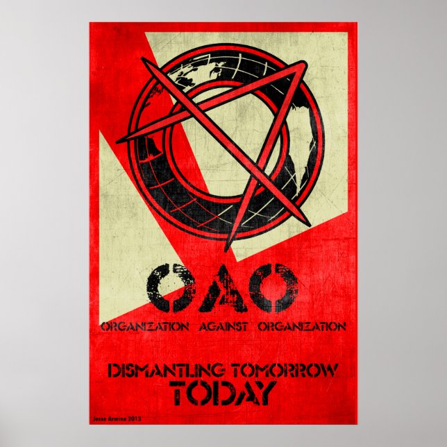 Póster Organización Contra Organización (Frente)