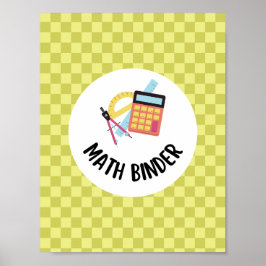Póster organización de carpeta de matemáticas para maestr