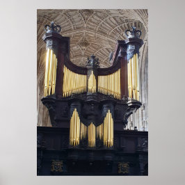 Póster Órgano de la capilla del Colegio Kings, Cambridge