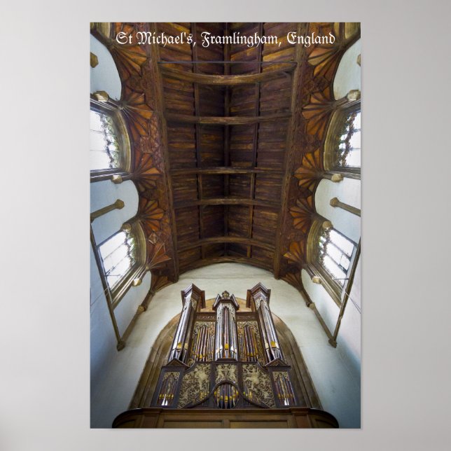 Póster Órgano de tubería en la iglesia de Framlingham, Re (Frente)