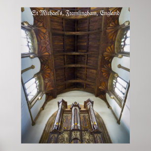 Póster Órgano de tubos en la Iglesia Framlingham, Reino U