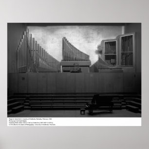 Póster Órgano en Hertz Hall, UC Berkeley, 1966