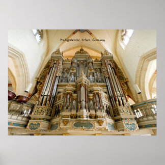 Póster Órgano en la Predigerkirche, Erfurt (Alemania)