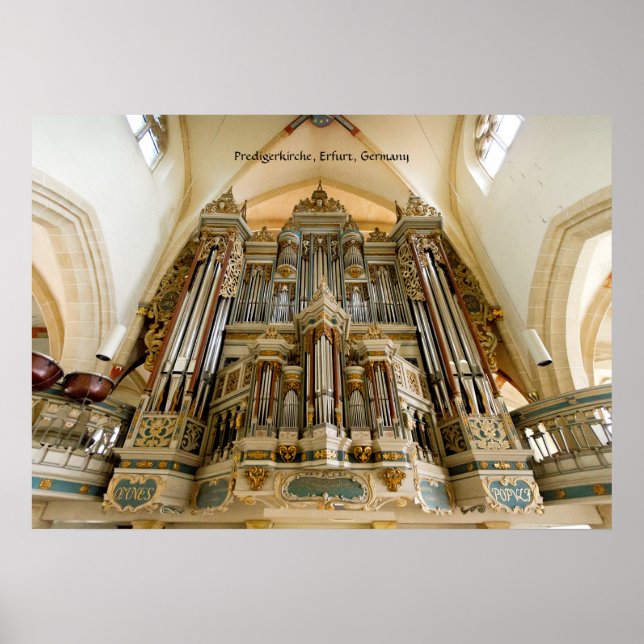 Póster Órgano en la Predigerkirche, Erfurt (Alemania) (Frente)
