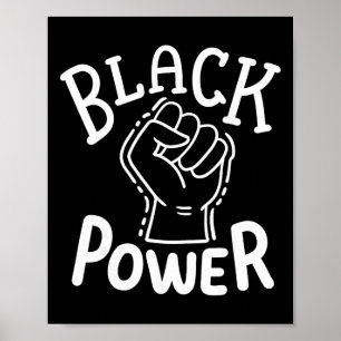 Póster Orgullo afroamericano de poder negro Derechos civi
