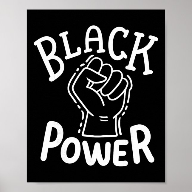 Póster Orgullo afroamericano de poder negro Derechos civi (Frente)