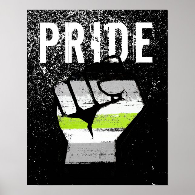 Póster Orgullo Agénero Puño (Frente)