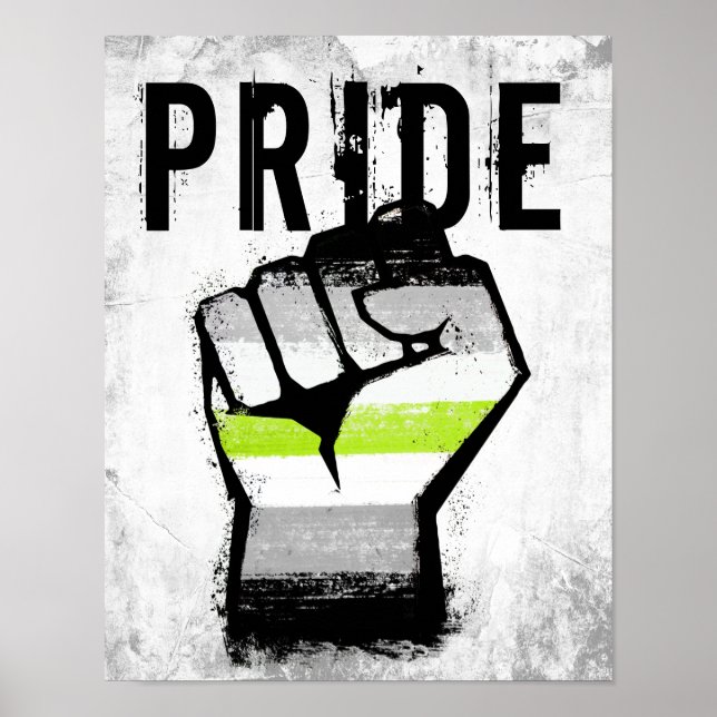 Póster Orgullo Agénero Puño (Frente)