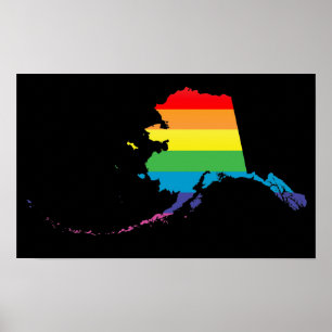 Póster orgullo alaska. rayado.