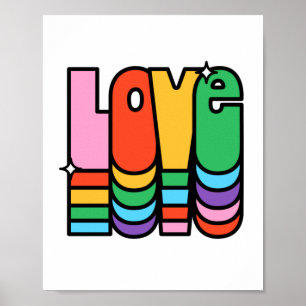 Póster Orgullo - amor color arcoiris. amor es amor. magne
