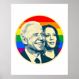Póster Orgullo Arcoíris Biden Harris