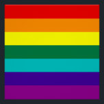 Póster Orgullo arcoiris de 7 bandas<br><div class="desc">7 Rayas Bandera del Orgullo Arcoiris Versión con banda rosa caliente eliminada debido a la indisponibilidad de tela rosada caliente (1978-79).</div>