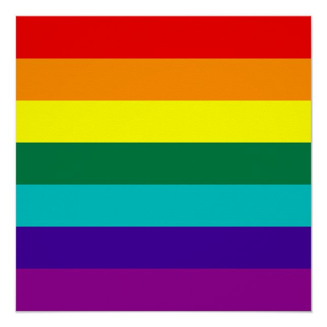 Póster Orgullo arcoiris de 7 bandas (Anverso)