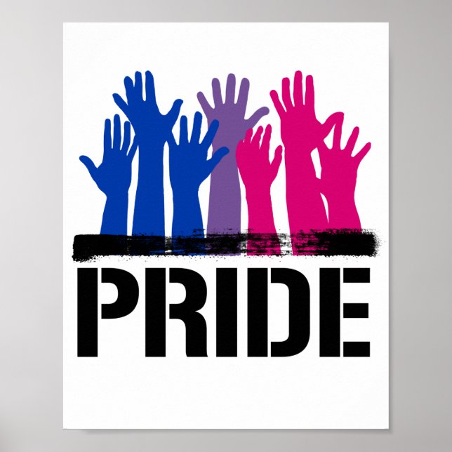 Póster Orgullo Bisexual Juntos (Frente)