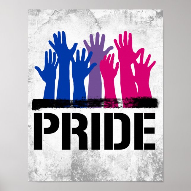 Póster Orgullo Bisexual Juntos (Frente)