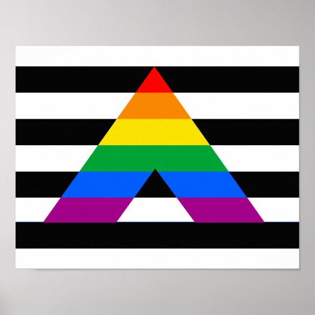 Póster Orgullo de aliado directo (Frente)
