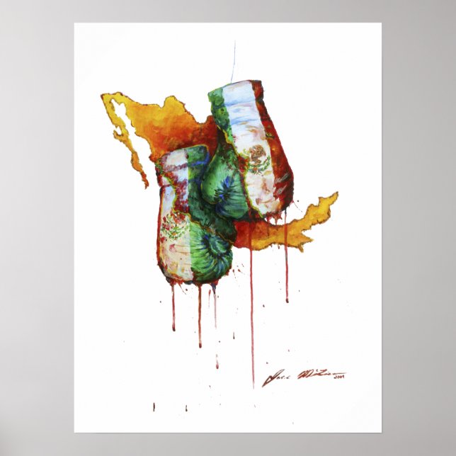 Póster Orgullo de boxeo mexicano (Frente)