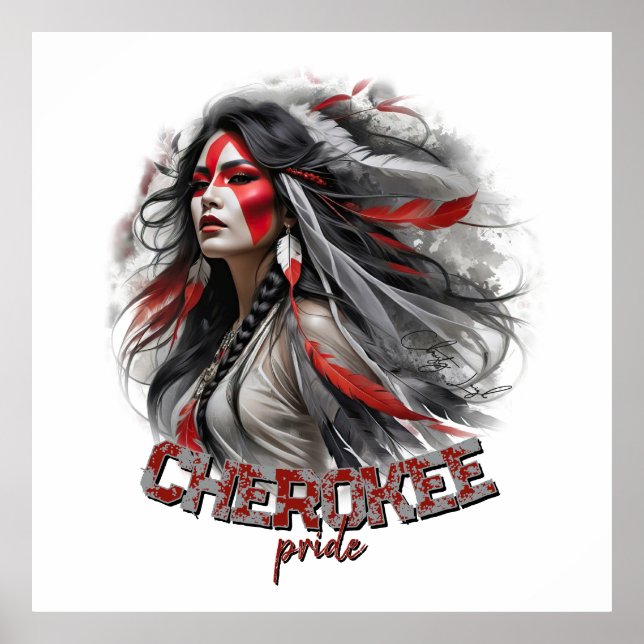 Póster Orgullo de Cherokee (Frente)